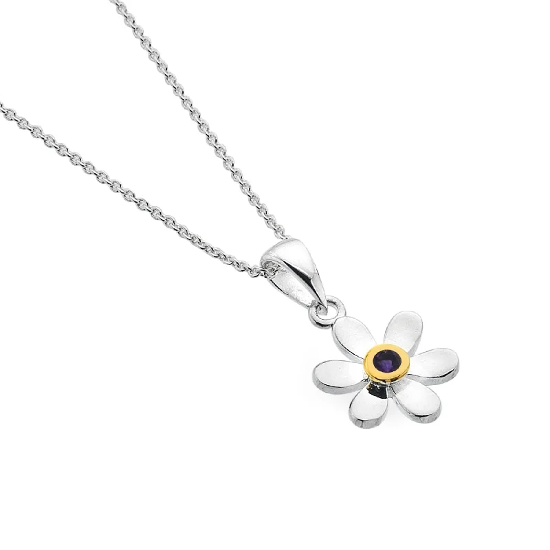 Ladies necklaces luxury brand picks-Sea Gems Garnet Daisy Necklace