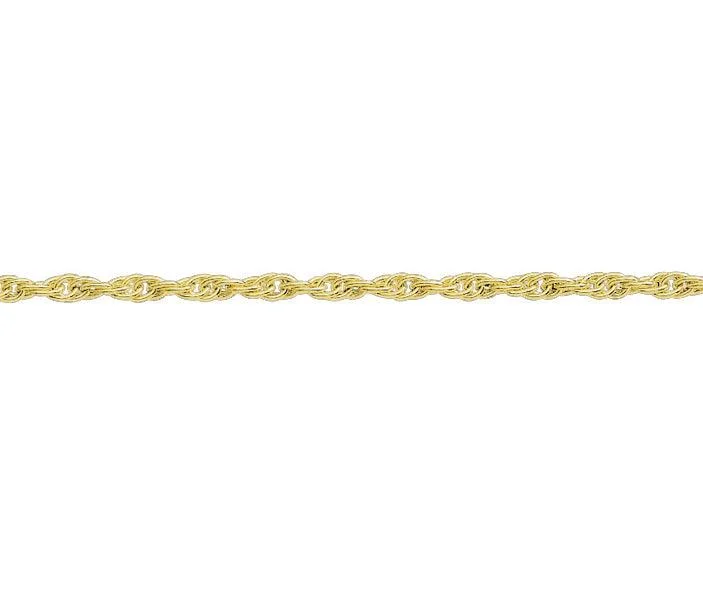 Ladies necklaces thin layered necklaces-18" 9ct Gold Prince of Wales Rope Necklace