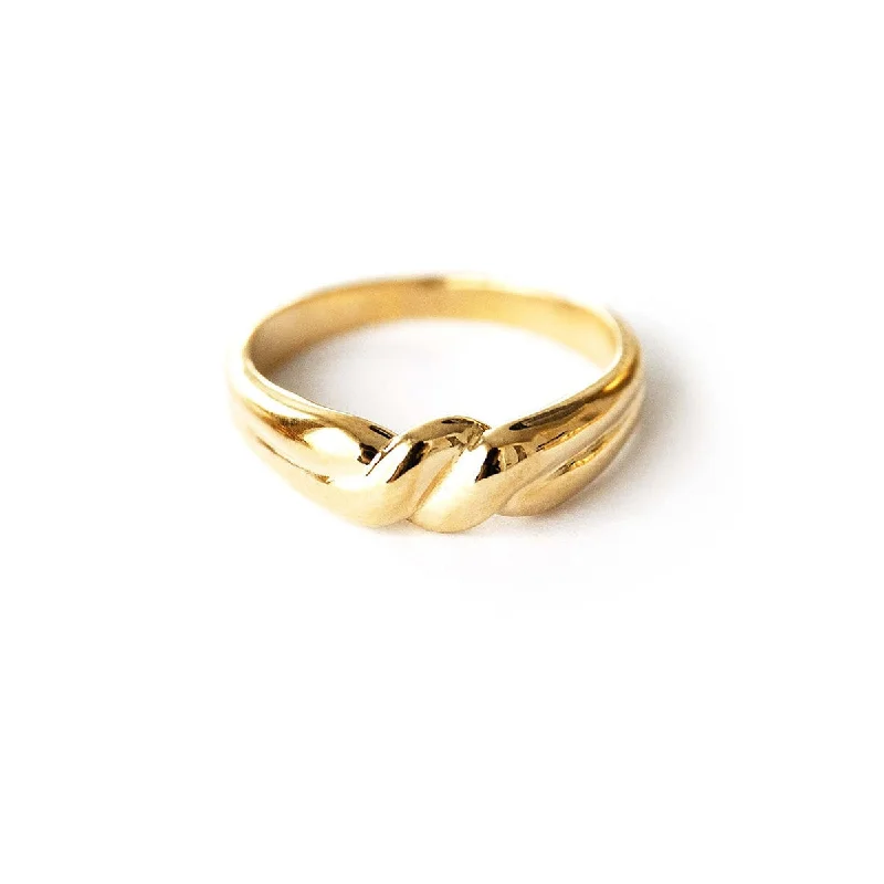 Ladies rings latest fashion trends-Knot Gold Vermeil Ring