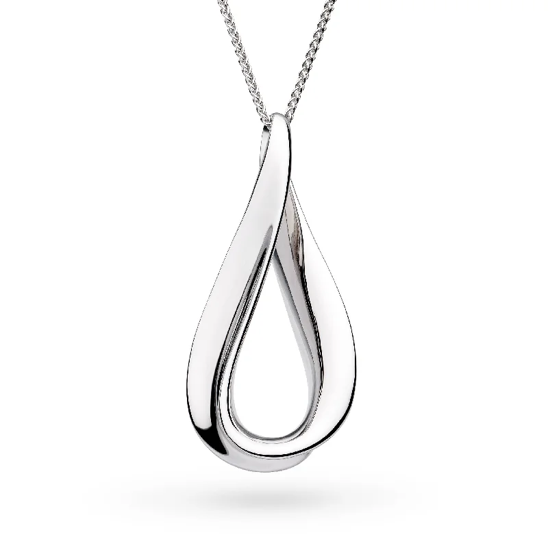 Ladies necklaces wire-wrapped styles-Kit Heath Sterling Silver Serenity Grande Slider Necklace