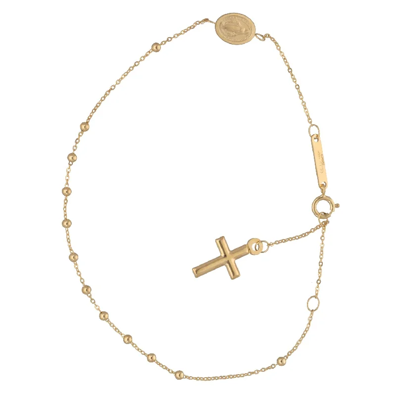 Ladies bracelets matte finish options-Ladies bracelets matte finish options-New 14ct Gold Rosary Bracelet