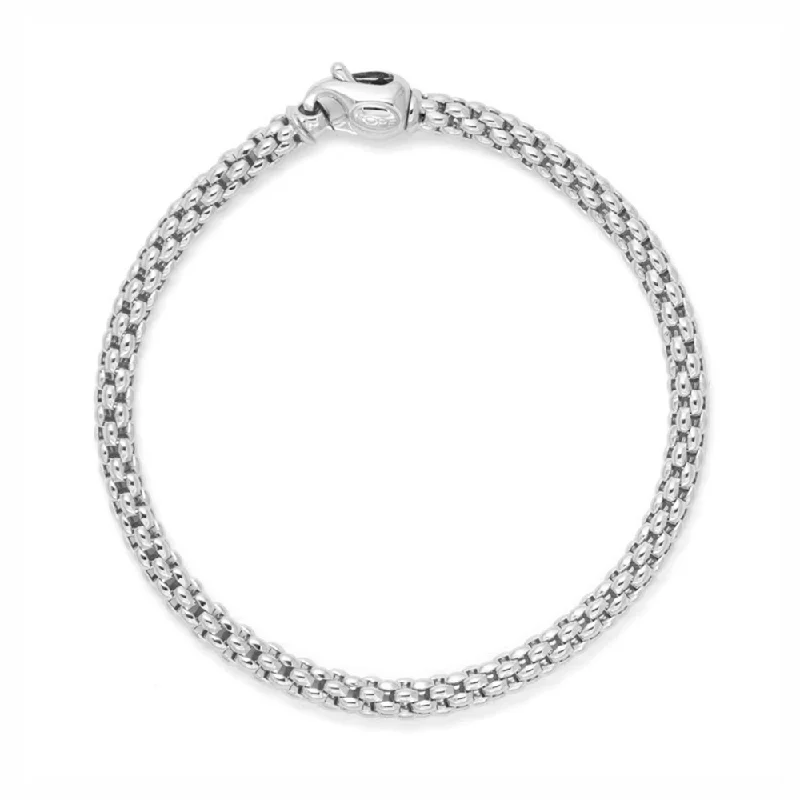 Ladies bracelets retro futuristic styles-Ladies bracelets retro futuristic styles-Unica 18ct White Gold Chain Bracelet