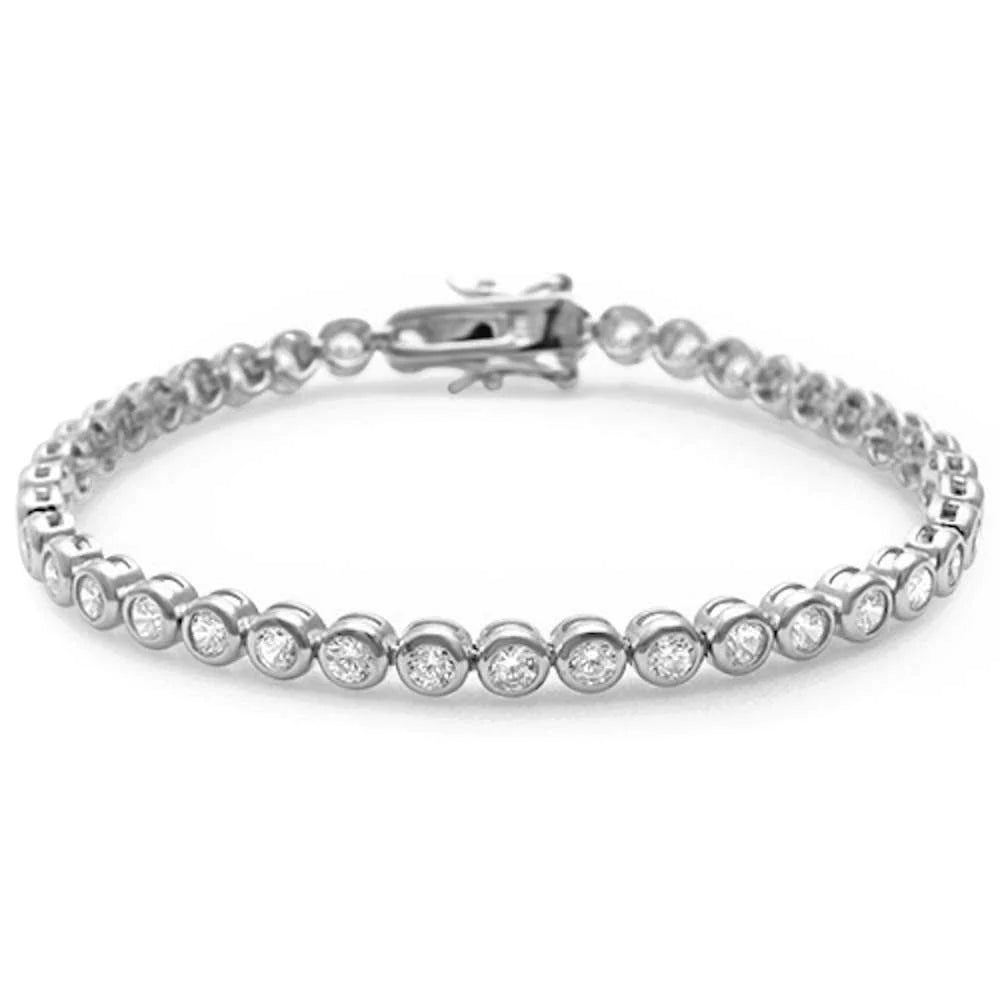 Ladies bracelets extra thin bracelets-Ladies bracelets extra thin bracelets-Dainty Bezel Tennis Bracelet