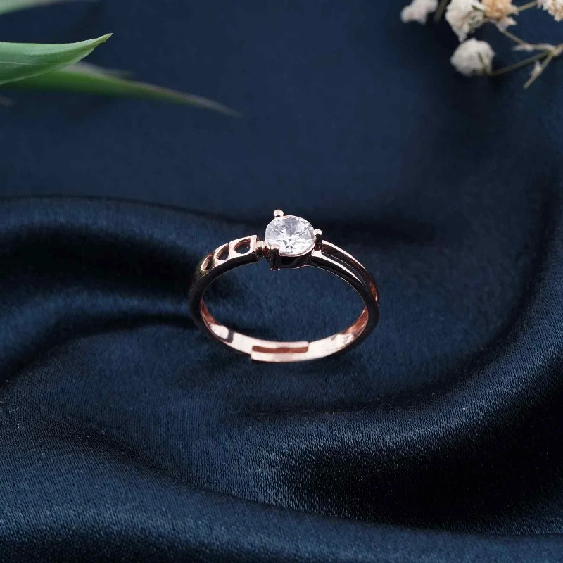 Ladies engagement rings summer solitaires-Rose Gold Solitaire Engagement Ring