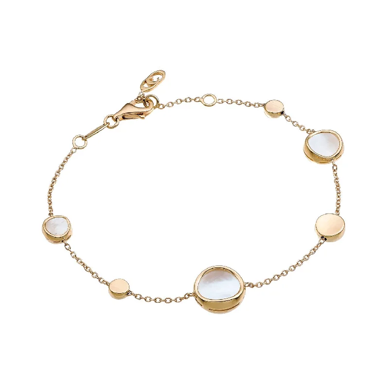 Ladies bracelets soft touch styles-Ladies bracelets soft touch styles-Armillas Glow Ca Leido 18ct Yellow Gold Mutli Circle Pearl Bracelet