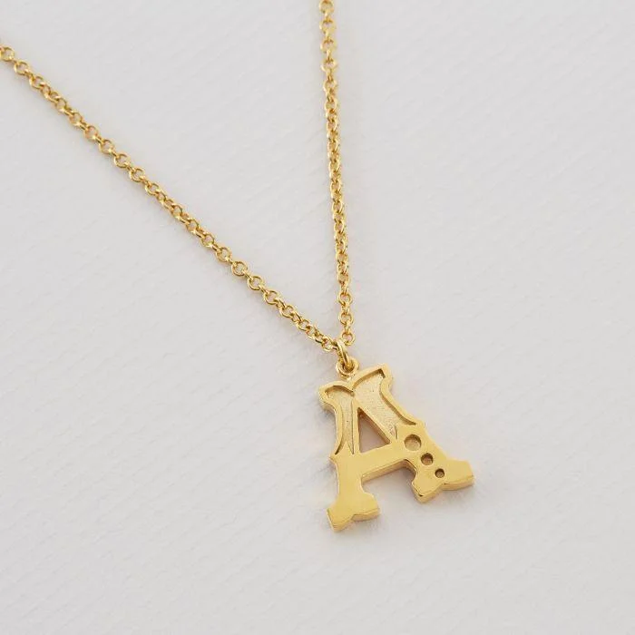 Ladies necklaces summer vibe necklaces-Alex Monroe 22ct Gold Vermeil Just My Type Letter A Necklace