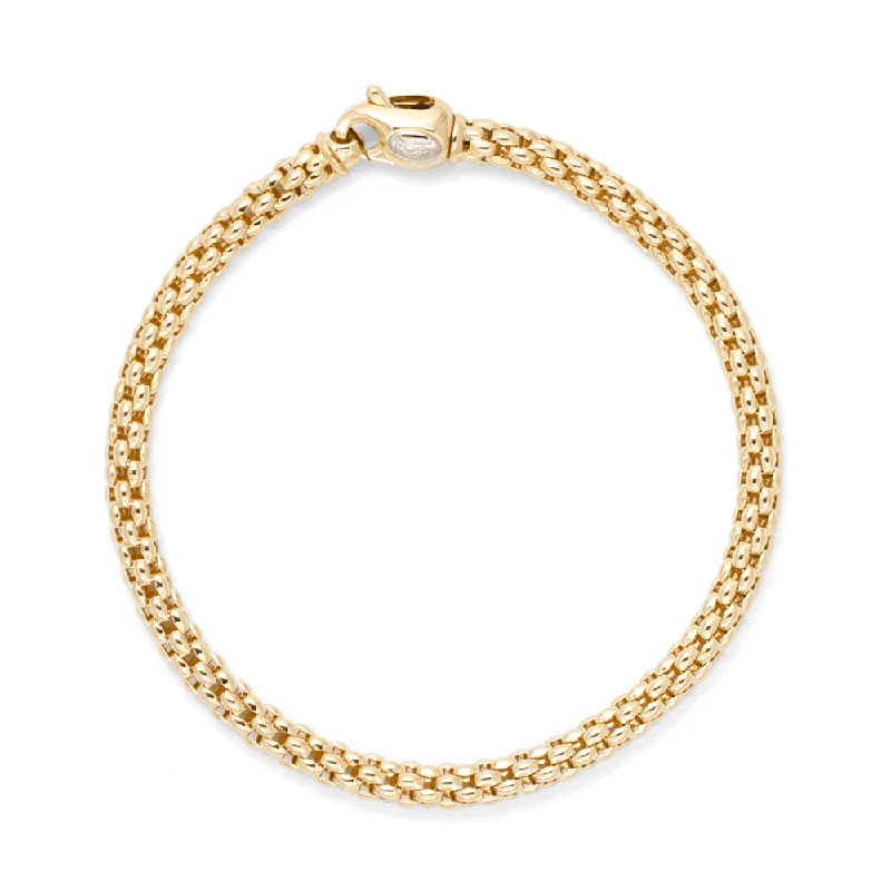 Ladies bracelets art deco elegance-Ladies bracelets art deco elegance-Unica 18ct Yellow Gold Chain Bracelet