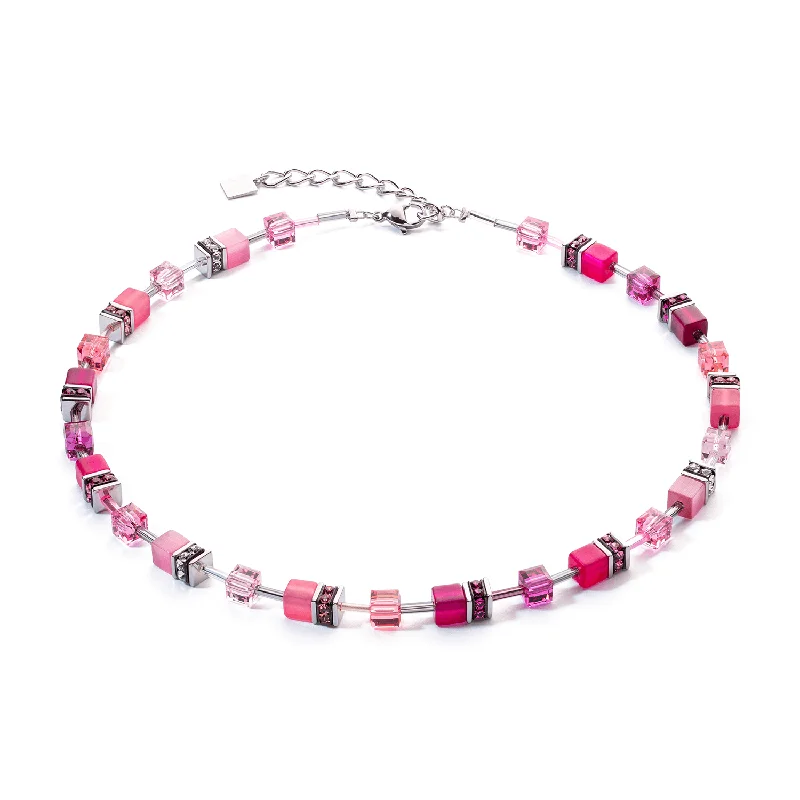 Ladies necklaces luxurious bold designs-Coeur De Lion GeoCUBE® Iconic Viva Magenta Necklace