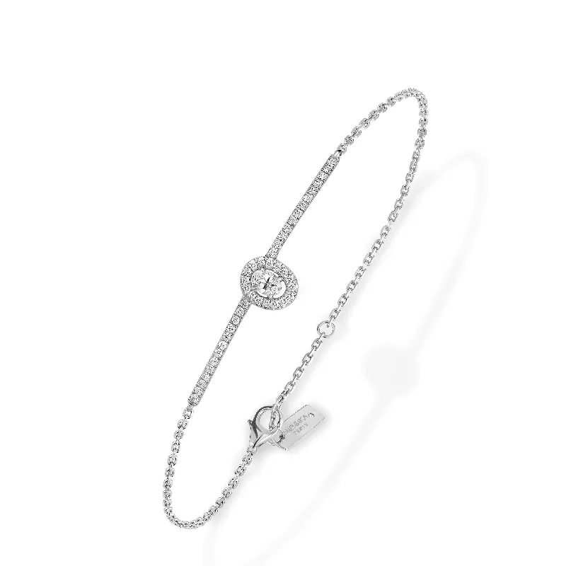 Ladies bracelets global brand styles-Ladies bracelets global brand styles-Glam'Azone 18ct White Gold Diamond Bracelet