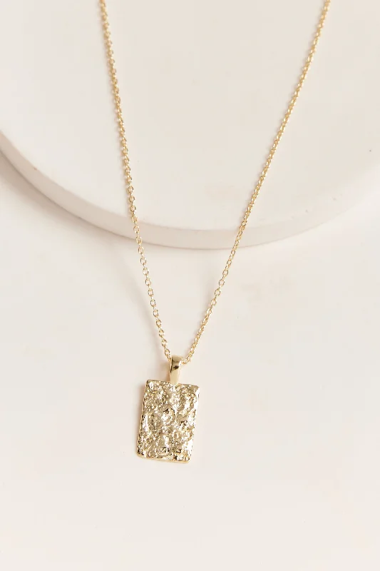 Ladies necklaces art deco necklaces-Tessa Necklace Gold