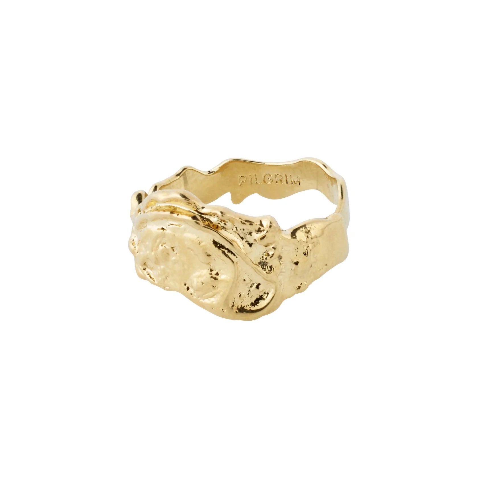 Ladies rings fixed gem designs-Blossom Gold Plated Ring