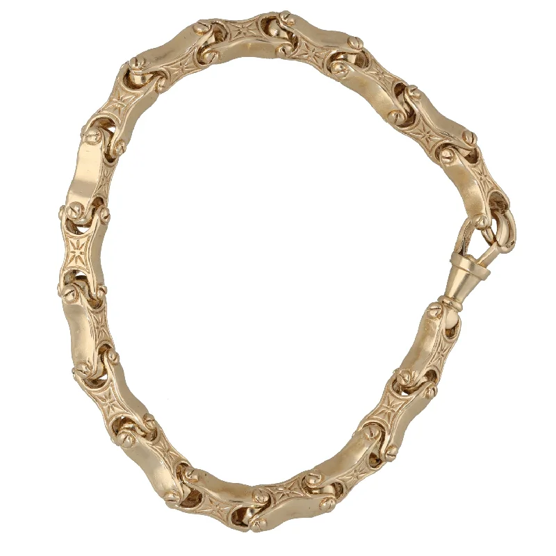 Ladies bracelets sculptural shape bracelets-Ladies bracelets sculptural shape bracelets-9ct Gold Alternative Bracelet