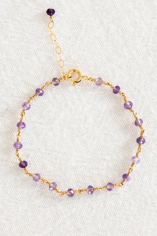 Ladies bracelets promise bracelet options-Ladies bracelets promise bracelet options-Amethyst Endless Bracelet