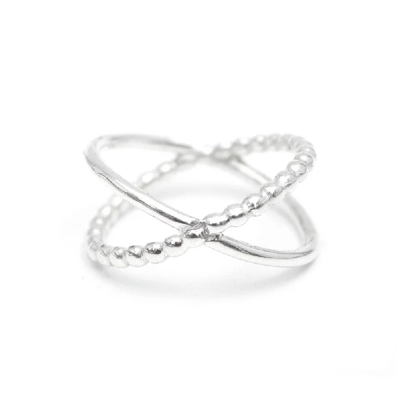 Ladies rings simple shape rings-Alexe Silver Ring