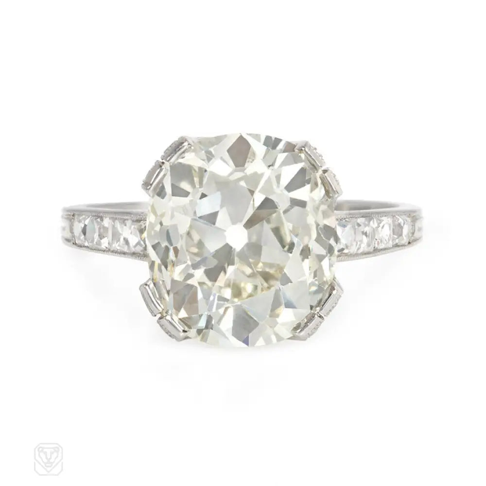 Ladies engagement rings proposal diamond bands-Edwardian cushion-cut engagement ring