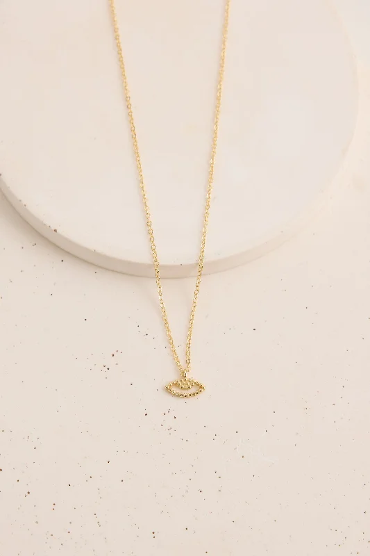 Ladies necklaces celestial theme necklaces-Sama Necklace Gold