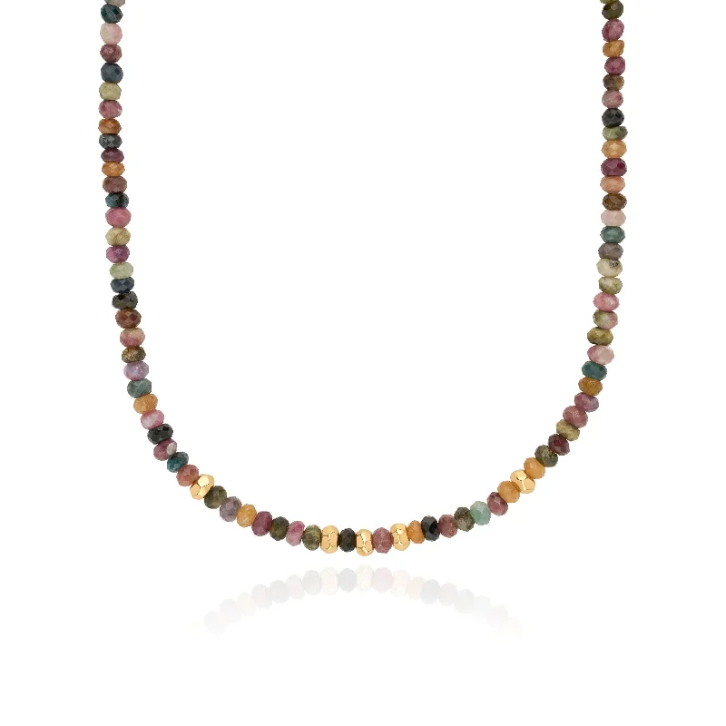 Ladies necklaces classic revival designs-Anna Beck Tourmaline Beaded Necklace