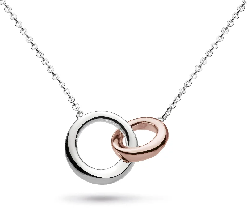 Ladies necklaces romantic era designs-Kit Heath Bevel Cirque Link Necklace in Rose Gold