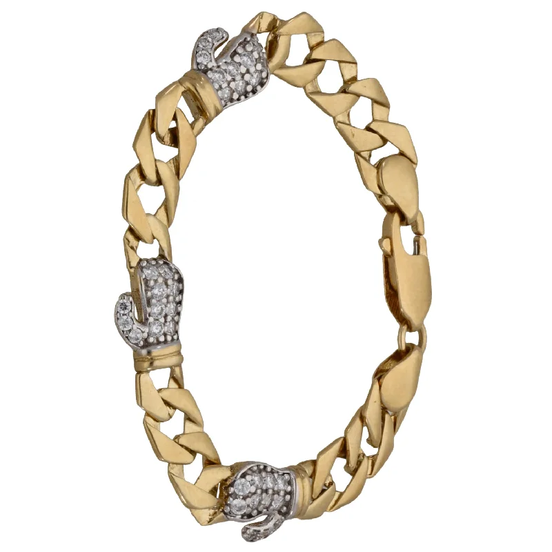 Ladies bracelets cubist style designs-Ladies bracelets cubist style designs-9ct Gold Cubic Zirconia Boxing Glove Bracelet