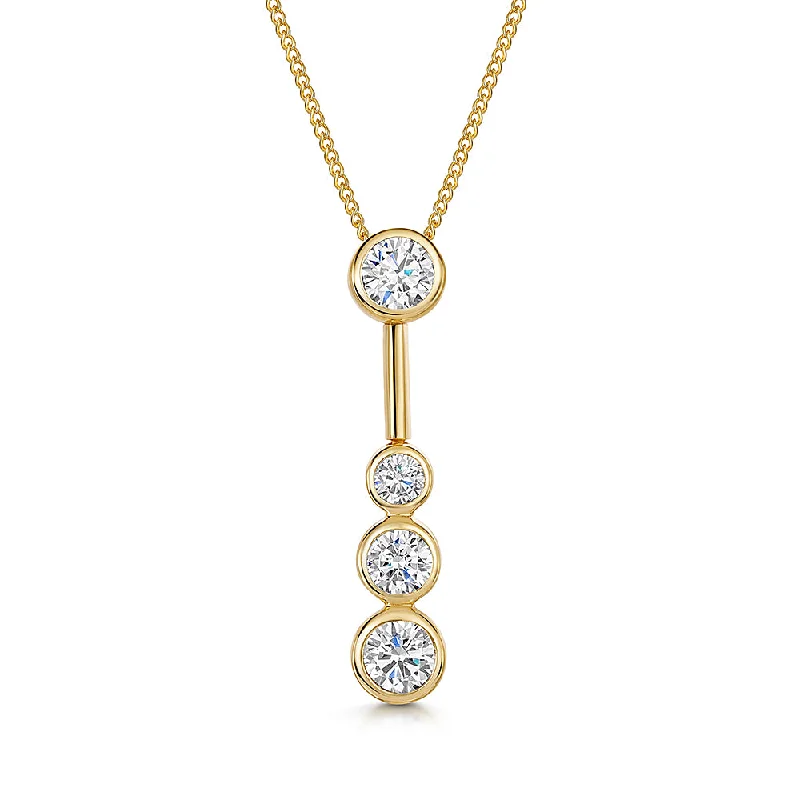 Ladies necklaces promise necklace options-Jools Gold Cubic Zirconia Necklace