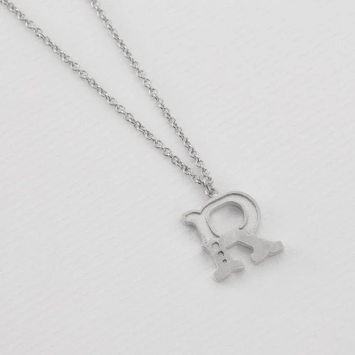 Ladies necklaces subtle luxury options-Alex Monroe Sterling Silver Just My Type Letter R Necklace