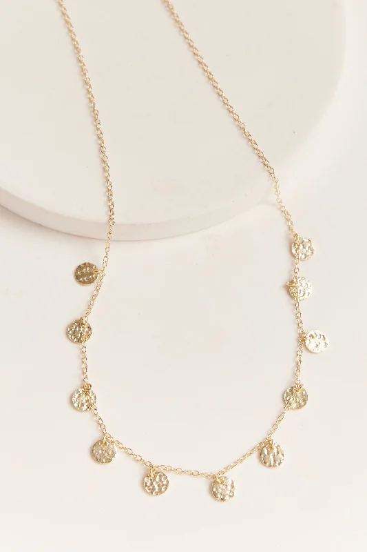 Ladies necklaces chunky statement designs-Rosita Necklace Gold