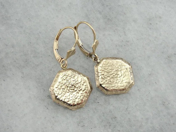 Ladies earrings super large hoops-Handmade, One of a Kind Earrings From Vintage Cufflinks