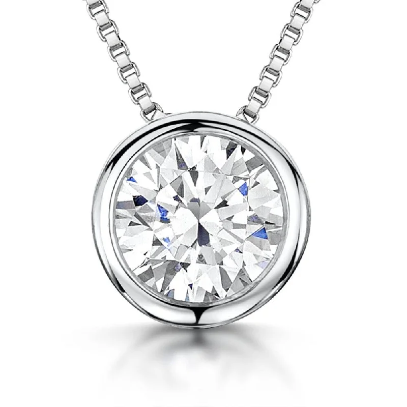 Ladies necklaces cute playful accents-Jools Sterling Silver Cubic Zirconia Petite Pendant Necklace