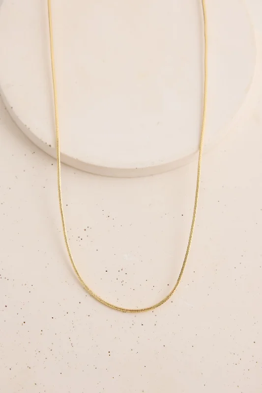 Ladies necklaces asymmetrical design picks-Zina Necklace Gold