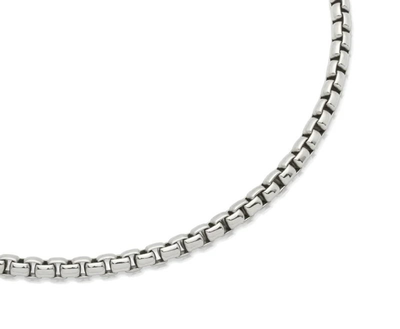 Ladies necklaces cute playful accents-50cm Stainless Steel Rounded Chain Necklace