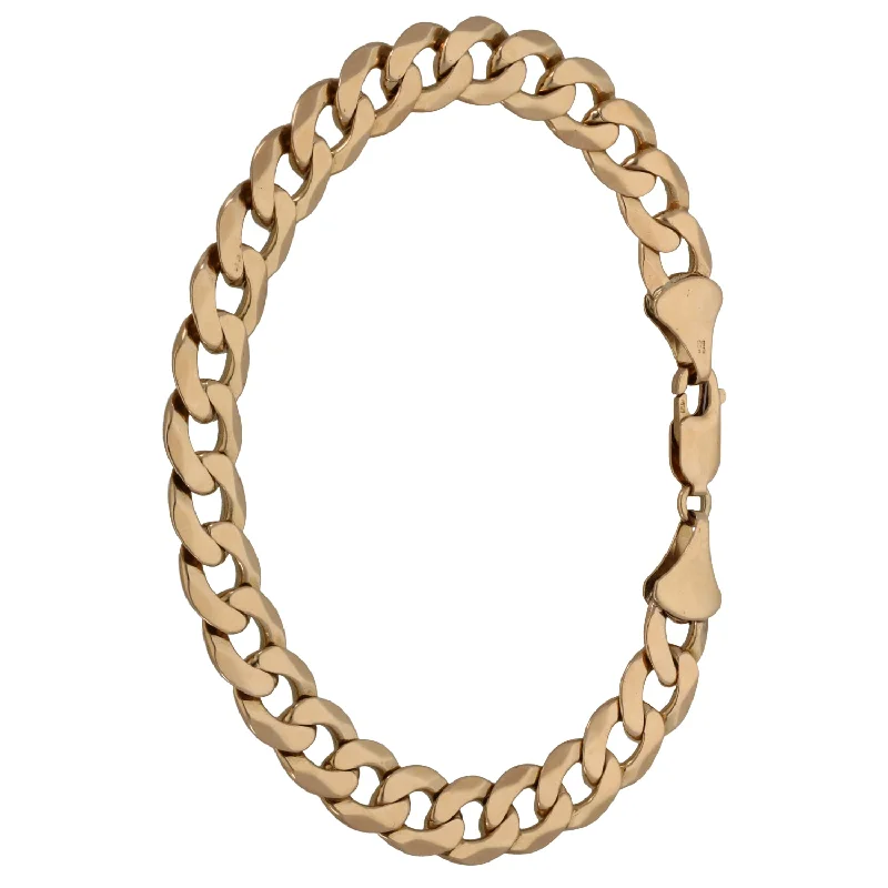 Ladies bracelets quiet luxury bracelets-Ladies bracelets quiet luxury bracelets-9ct Gold Curb Bracelet