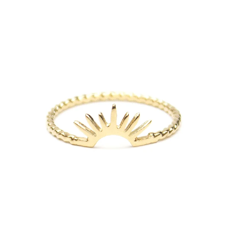 Ladies rings collectible jewelry items-Nazar Gold Vermeil Ring