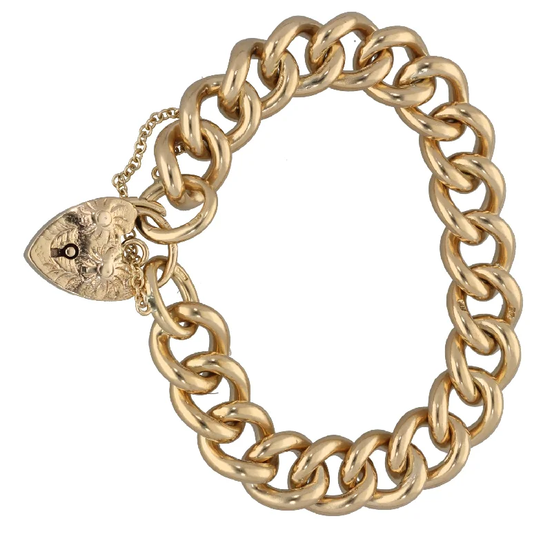 Ladies bracelets casual chic vibes-Ladies bracelets casual chic vibes-9ct Gold Curb Bracelet