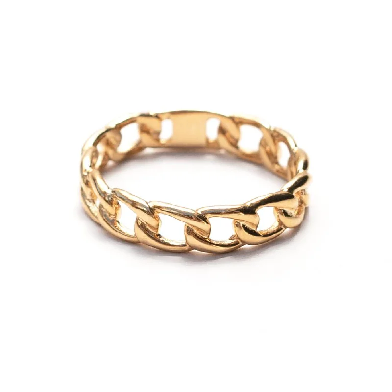 Ladies rings radiant shine styles-Shane Gold Vermeil Ring