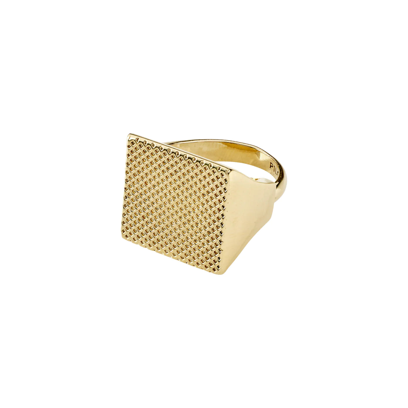 Ladies rings pastel tone styles-Pulse Gold Plated Ring