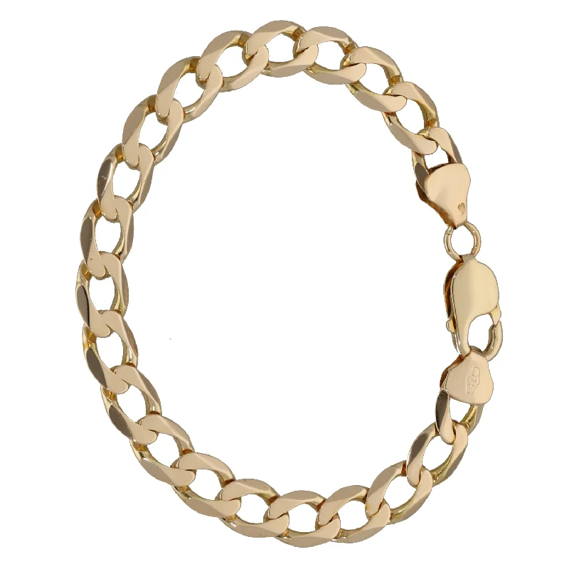 Ladies bracelets art deco bracelets-Ladies bracelets art deco bracelets-9ct Gold Curb Bracelet