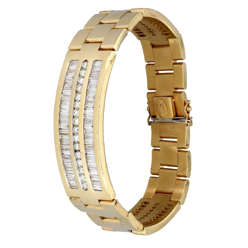 Ladies bracelets topaz vibrant styles-Ladies bracelets topaz vibrant styles-14ct Gold 9.70ct Diamond ID Bracelet