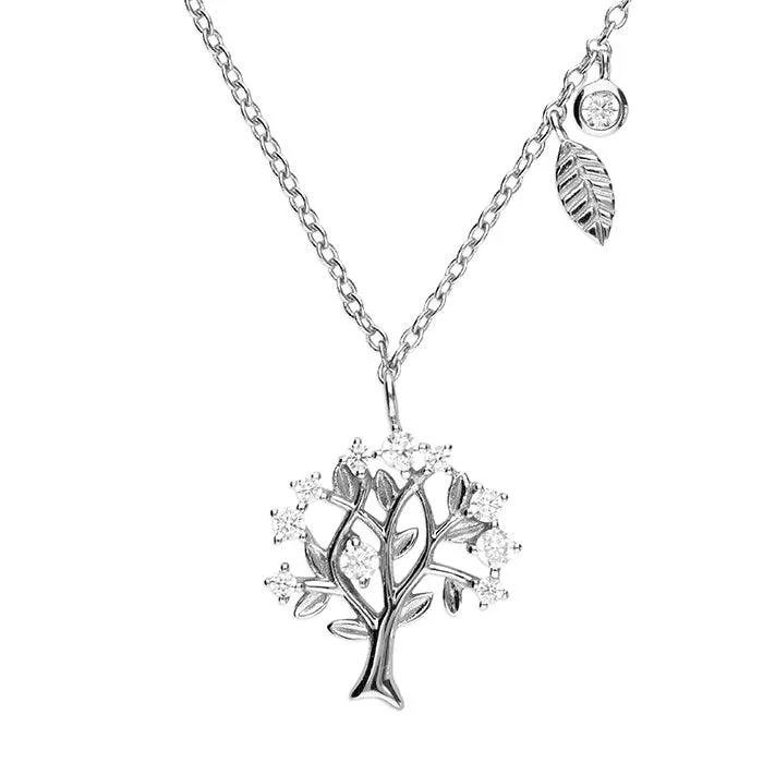 Ladies necklaces super long designs-Tree of Life Necklace - Sterling Silver