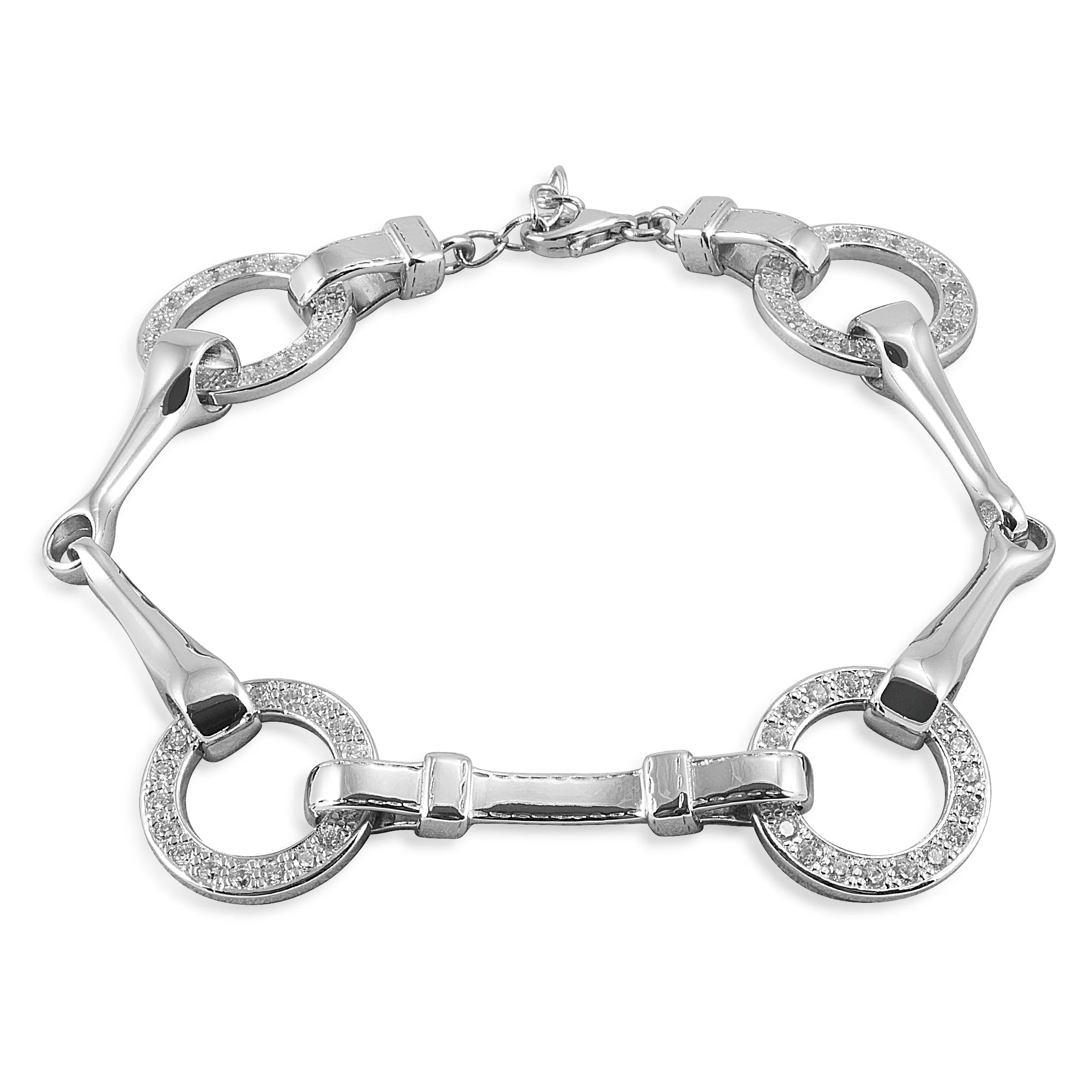 Ladies bracelets bangle style trends-Ladies bracelets bangle style trends-Kelly Herd Snaffle Bit Bracelet - Sterling Silver