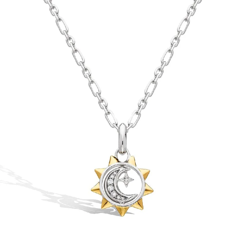 Ladies necklaces slip-on necklace styles-Kit Heath Revival Céleste Sun and Moon Necklace