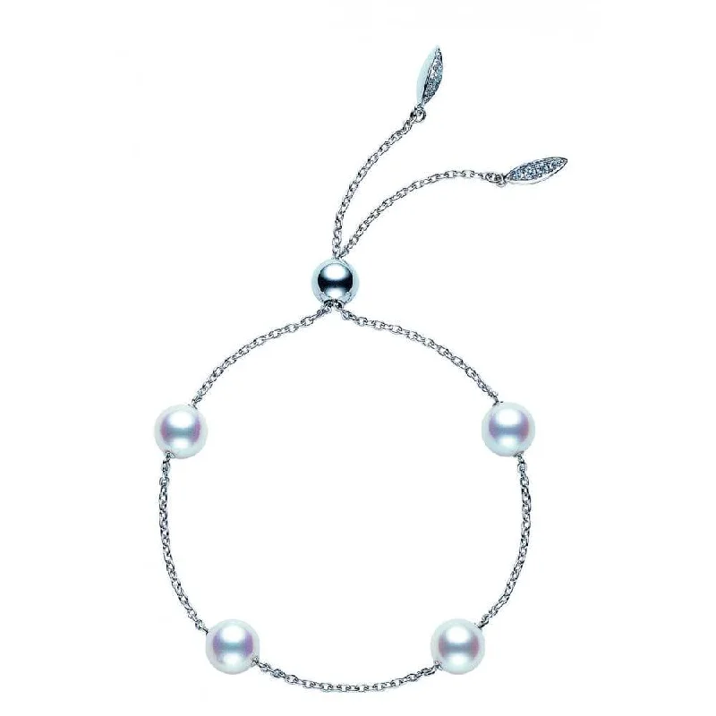 Ladies bracelets heavy duty designs-Ladies bracelets heavy duty designs-18ct White Gold Pearl And Diamond Bracelet