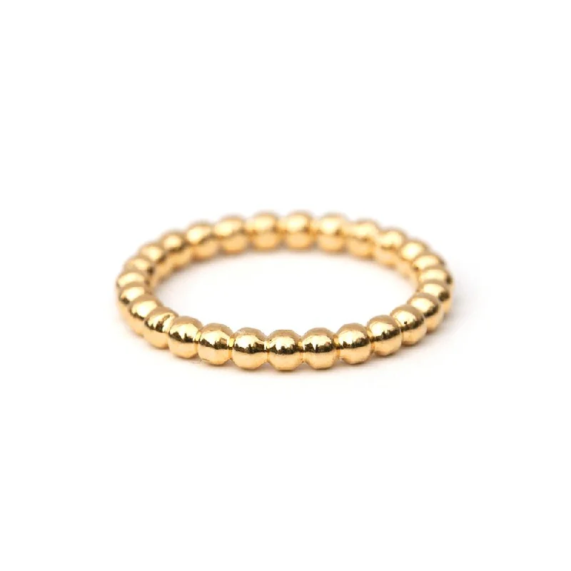 Ladies rings budget-friendly finds-Perlock Gold Vermeil Ring