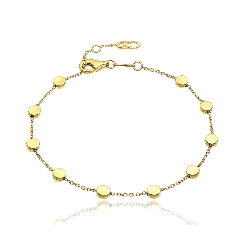 Ladies bracelets spinning band styles-Ladies bracelets spinning band styles-Armillas Glow 18ct Yellow Gold Flat Small Circle Bracelet