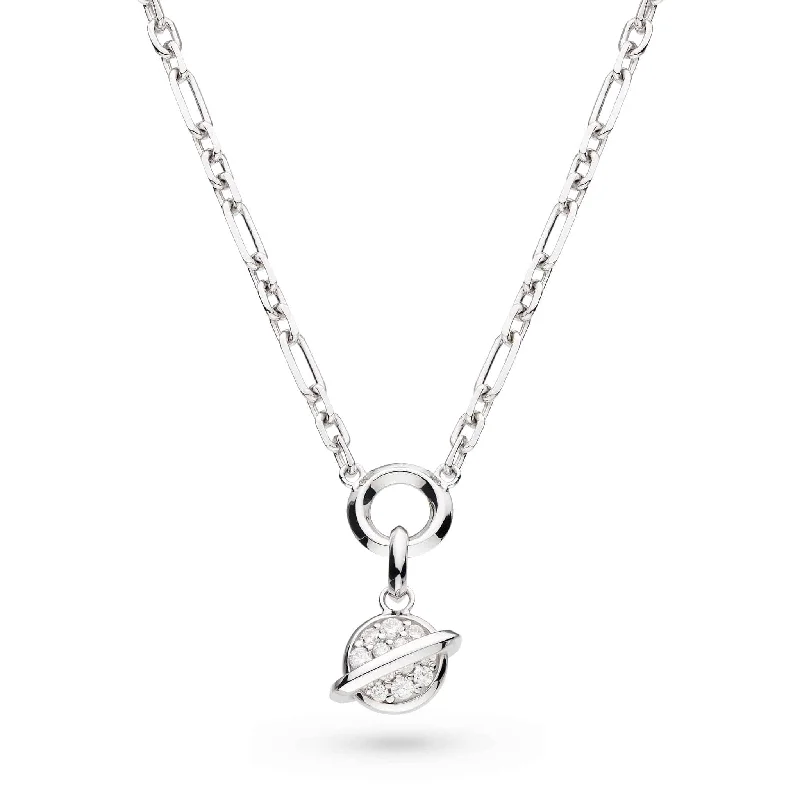 Ladies necklaces sun motif styles-Kit Heath Revival Céleste Planet Pavé Cubic Zirconia Necklace