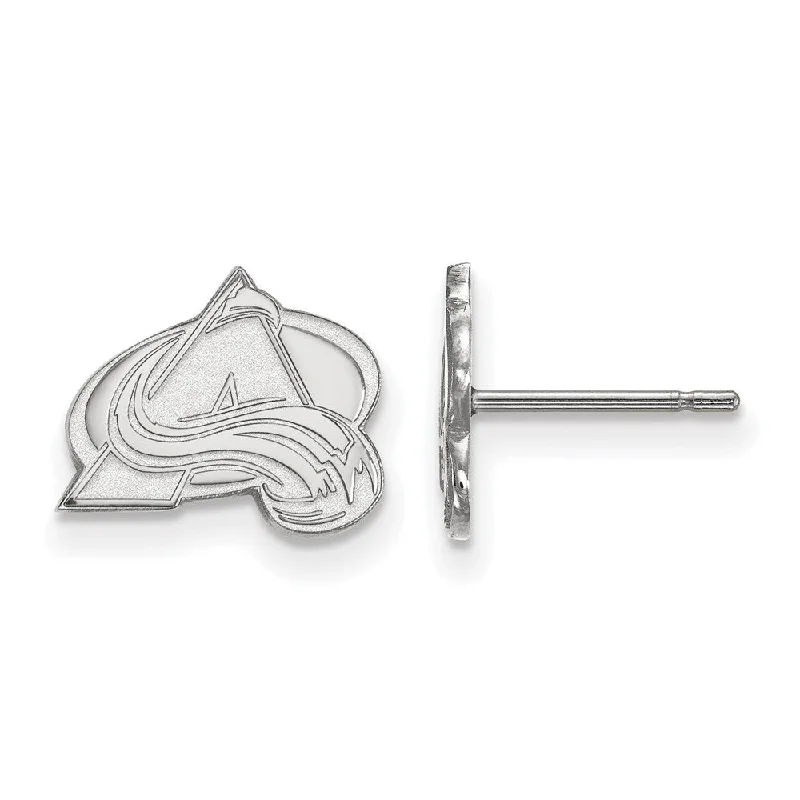 Ladies earrings tarnish-free designs-Sterling Silver NHL Colorado Avalanche XS Post Earrings