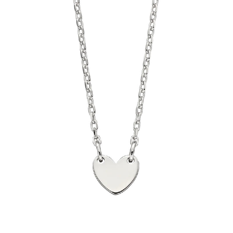 Ladies necklaces enamel detail styles-Little Star Sterling Silver Lexi Heart Necklace