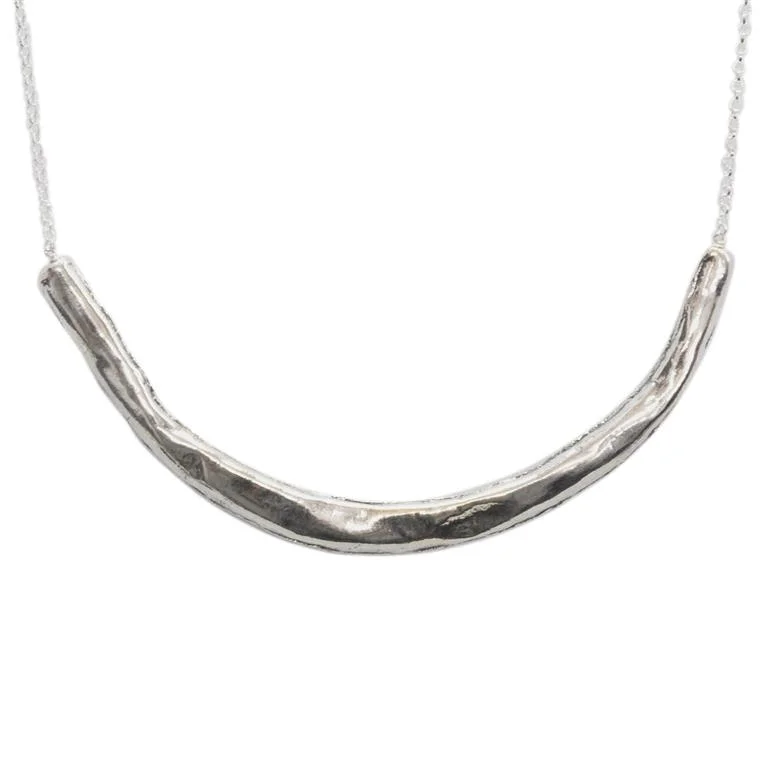 Ladies necklaces understated elegance styles-Saphirim Sterling Silver Bar Necklace