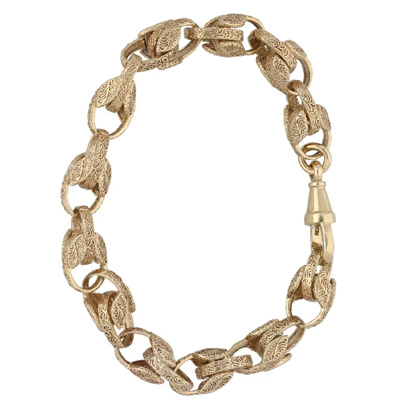 Ladies bracelets comfort fit designs-Ladies bracelets comfort fit designs-9ct Gold Tulip Bracelet